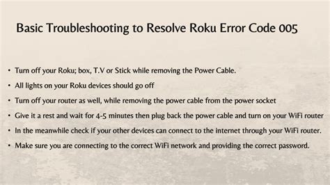 Image result for Error Code 005 Roku