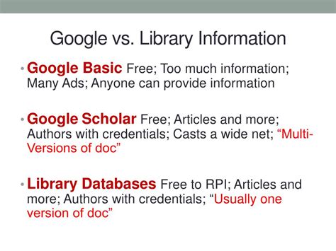 Image result for Google vs Library Databases