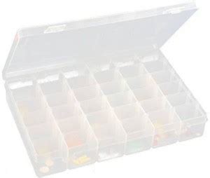 RAIYARAJ 36 Grids Clear Plastic Storage Box with Adjustable Dividers ...