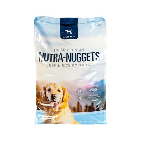 Nutra-Nuggets Super Premium Beef & Rice Formula For Adult Dogs (50 lb ...