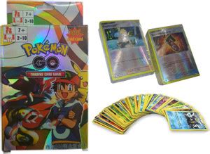IndusBay Pokemon Go Trading Gold Cards Game Pack of 100 - Pokemon Go ...