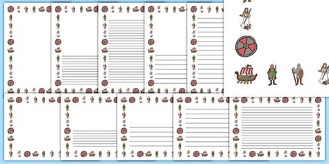 Viking Writing Page Borders