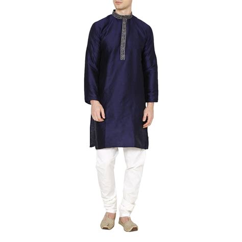 Buy Royal Kurta Men's Jacqaurd Silk Embroidered Kurta Pyjama Set (38 ...