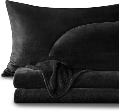 Amazon.com: BEDELITE Flannel Sheets King Size Black - Super Soft Fleece ...