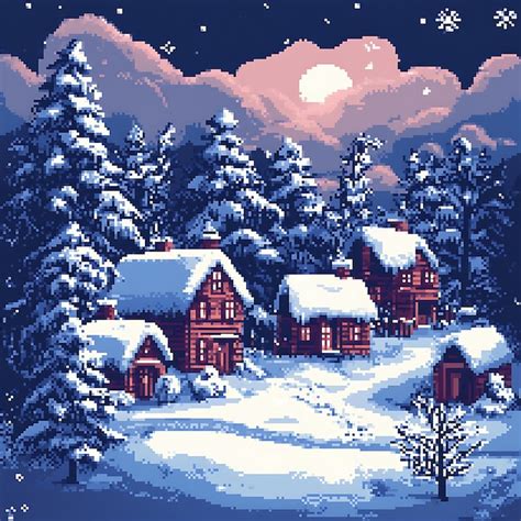 Pixel art winter Images - Free Download on Freepik