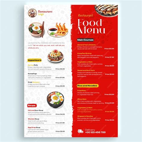 Restaurants food menu poster template | Premium PSD