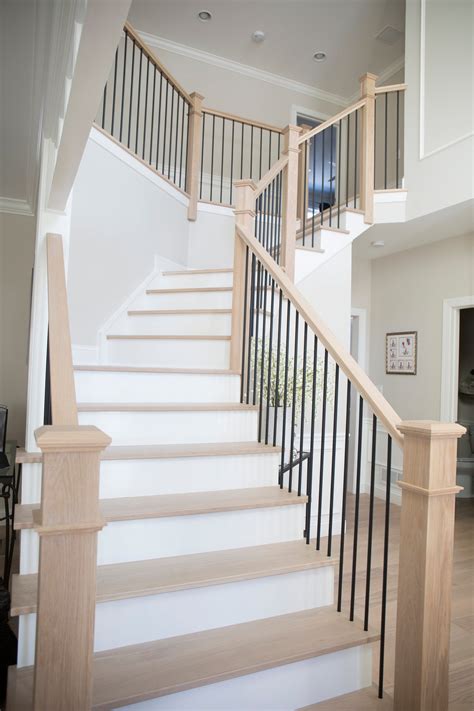 White Oak Stair Handrail Modern Style Hardwood 6084 - Etsy