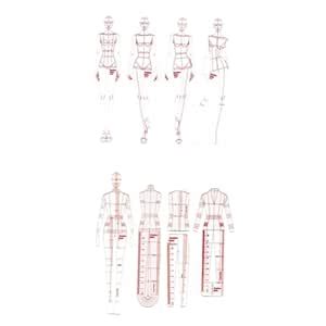 Bnf® Fashion Drawing Ruler Set Figure Drawing Template for Fashion ...