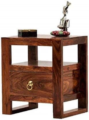 Varsha Furniture Solid Sheesham Wood Bedside Table for Bedroom | Handm