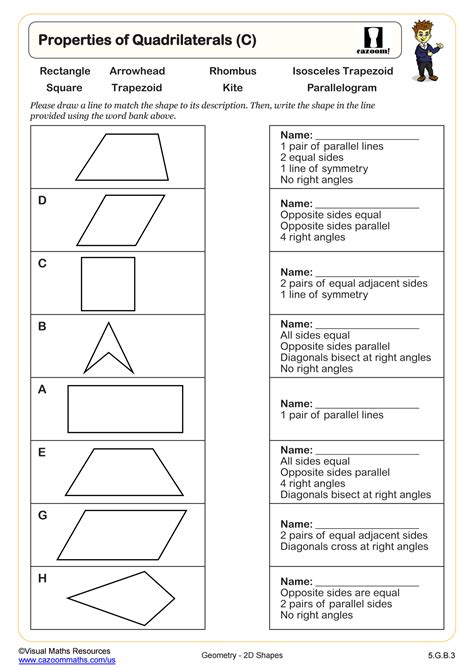 Properties of Quadrilateral Class 6 的图像结果