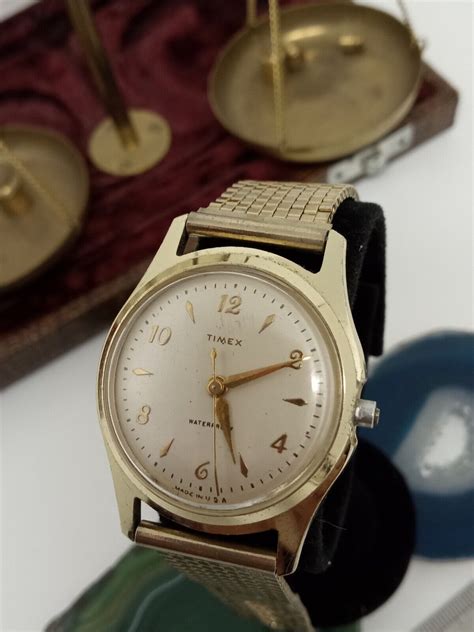 Vintage Timex Mens 1950s Watch Gold Marlin Self Wind … - Gem
