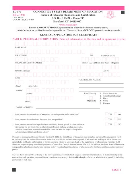 2012 Form CT ED 170 Fill Online, Printable, Fillable, Blank - pdfFiller