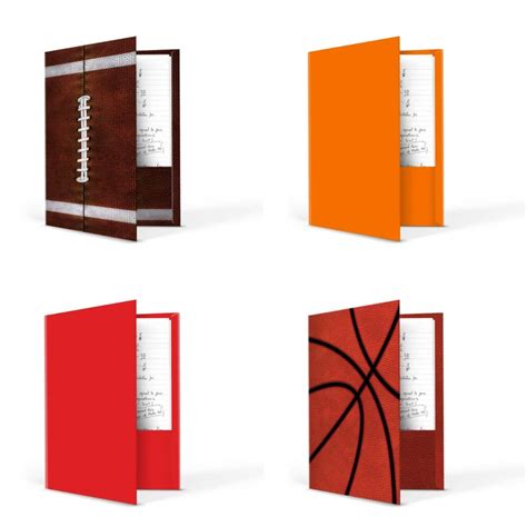 Premium 2 Pocket Laminated Folders 4 Pack. Our 3 Hole, 12-1/2 x 9-1/2 ...