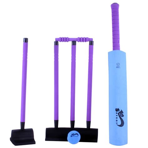 Buy Safsof 27 inches rubber foam CRICKET set – blue & purple Online at ...