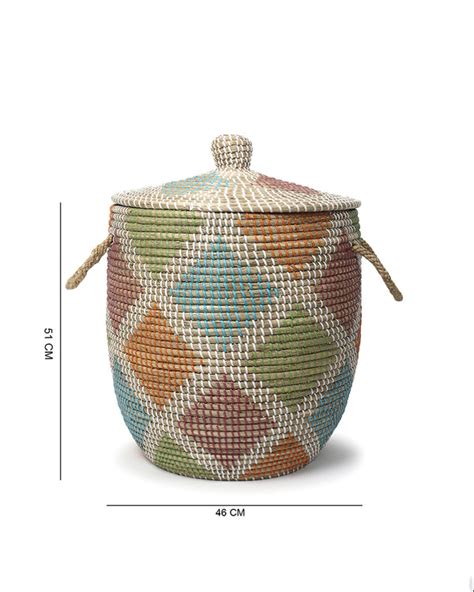 Buy Jute & Rope Basket and Cotton Laundry Storage Basket – Habere India
