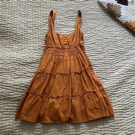 Urban Outfitters Women's Orange Dress | Depop