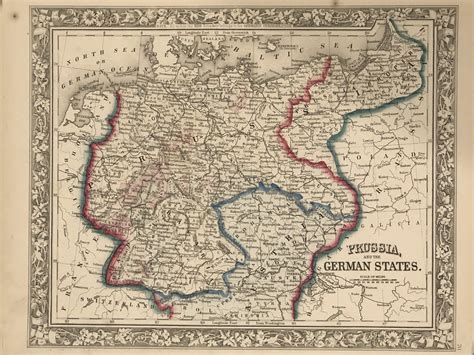 My 1860 map of Prussia, the German states and part of Austria (x-posted on r/oldmaps) : r/MapPorn