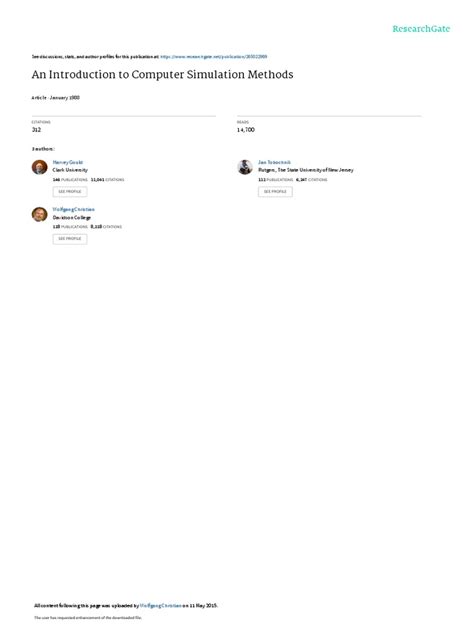 Using Computer Simulation 的图像结果