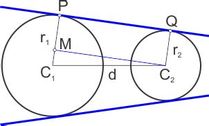 Geometry: Direct Common Tangent