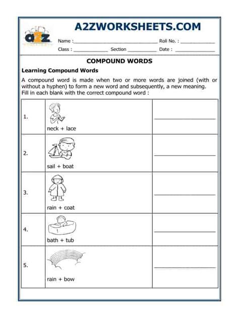 A2Zworksheets:Worksheet of Compound Words-Grammar-English
