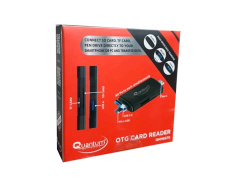 Quantum: QHM6570 3 in 1 SD Card Reader | USB Type C, USB 3.0 and Micro