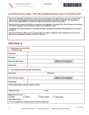 Fillable Online migri Clarification of family ties for guardian whose ...