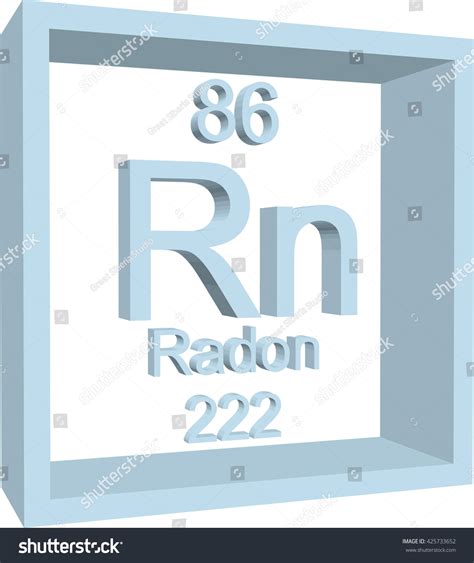 Periodic Table Elements Radon: เวกเตอร์สต็อก (ปลอดค่าลิขสิทธิ์) 425733652