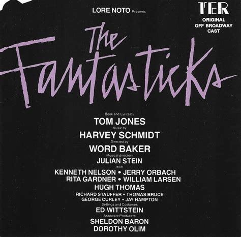 Fantasticks: Huw Thomas, Jerry Orbach, Julian Stein, Kenneth Nielson ...