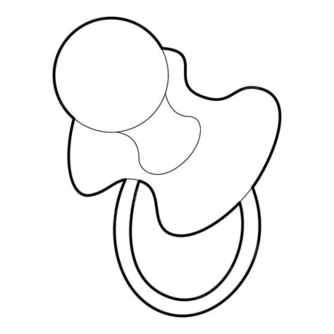 Pacifier Drawing Outline at Samuel Galan blog