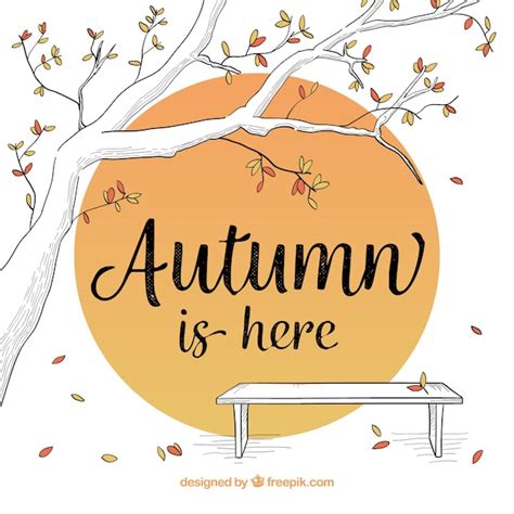 Hand drawn autumn background | Free Vector