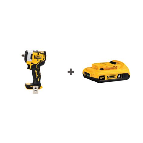DEWALT, 3/8 in Drive Size, 250 ft-lb Fastening Torque, Impact Wrench - 380FR3|DCF913B/DCB203 ...