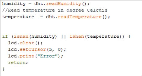 DHT22 module code to read the input sensor | Download Scientific Diagram