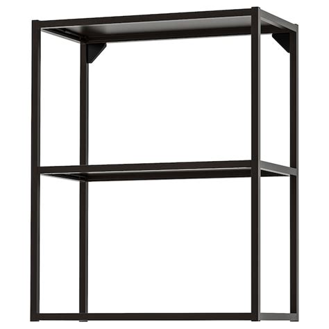 ENHET wall fr w shelves, anthracite, 60x30x75 cm (235/8x113/4x291/2 ...