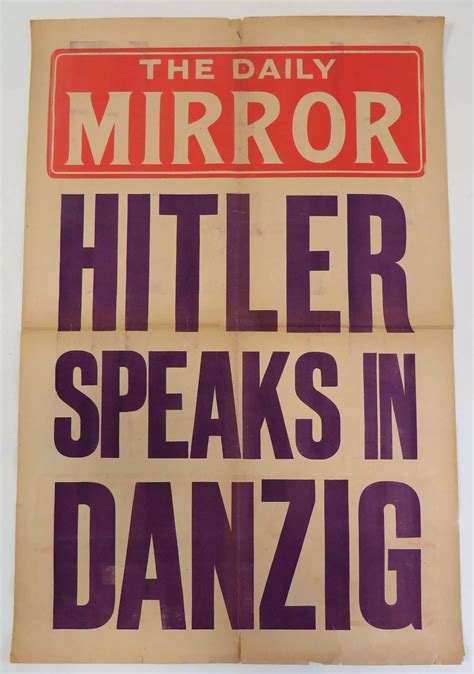 Early WW2 Phoney War Period Newspaper Billboard Poster in Ephemera