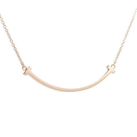 Tiffany T smile pendant in 18k rose gold, mini. | Tiffany & Co ...