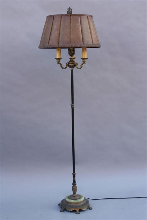 1920s Floor Lamp with Original Mica Shade at 1stDibs | 1920 floor lamp