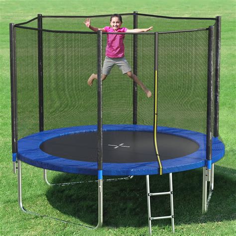 HYPATA Trampoline 8FT Trampolines with Enclosure Net, 400LBS Outdoor ...
