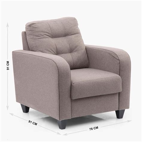 Buy Montoya Serene Fabric 1-Seater Sofa - Grey from Home Centre at just ...