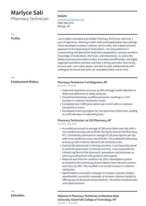 CVS Pharmacy Technician Resume Examples | ResumeCat