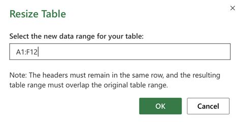 Image result for Resize Table Button Excel