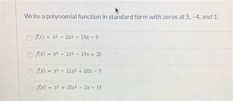Write Polynomial Function in Standard Form 的图像结果