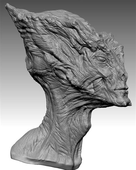 Alien Head 3D Model 的图像结果