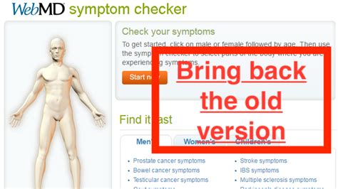 Image result for WebMD Symptom Checker
