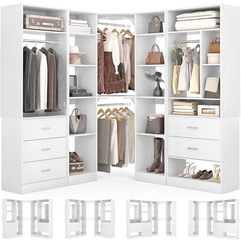 Homieasy Freestanding Closet System with 3 Sets, 87.2" Closet Organizer ...