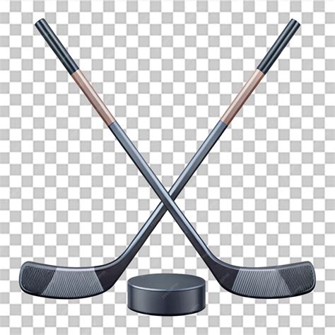 Crossed ice hockey sticks and puck clipart isolated on transparent ...