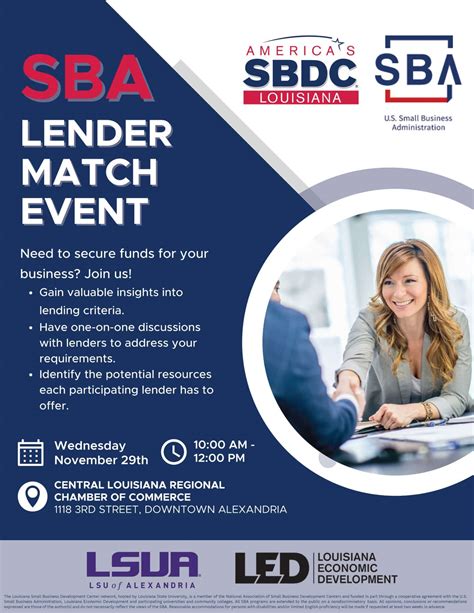 SBA Lender Match Event in Central Louisiana - Explore Alexandria ...