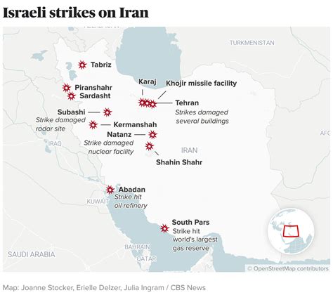 Maps show where Israel attacked Iran, sites of Iranian nuclear program ...