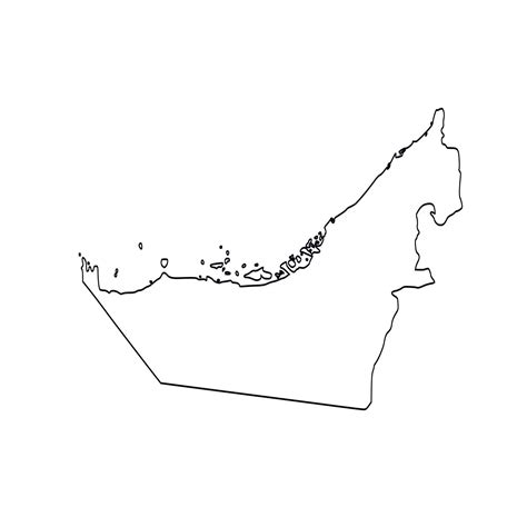 United Arab Emirates,UAE country border map. 39661405 Vector Art at Vecteezy