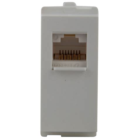 Schneider Electric Opale Plastic RJ 11 Telephone Outlet with Shutter ...
