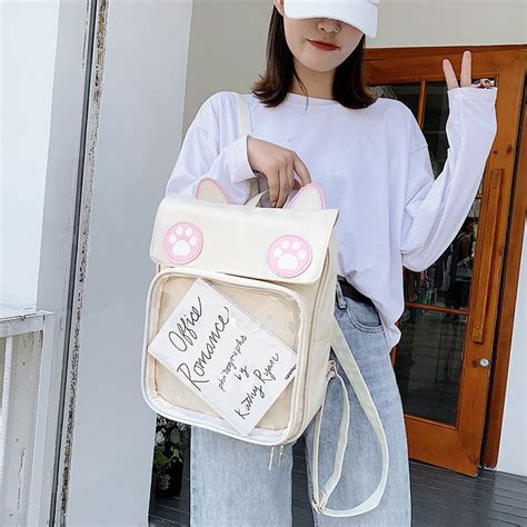 Kawaii Cat Ear Paw Print ITA Backpack – The Kawaii Shoppu